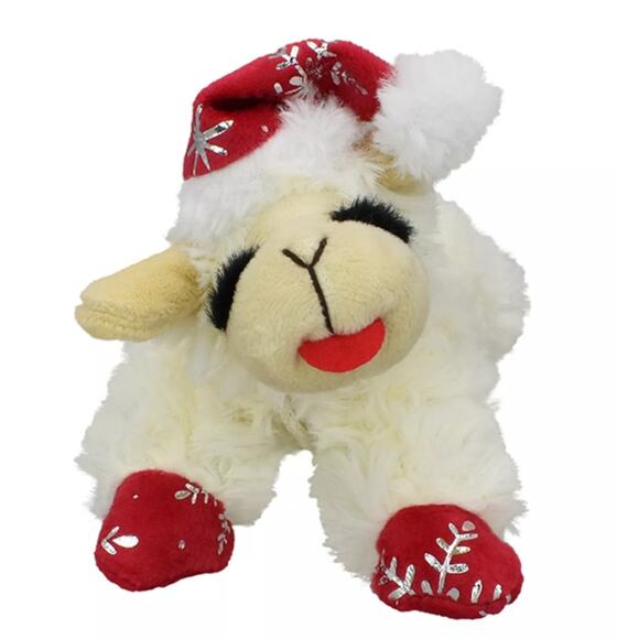 Christmas Dog Toy Box (SMALL/MED Dogs) 4 Toys - Multipet, Lamb Chop, Santa - Picture 4 of 7